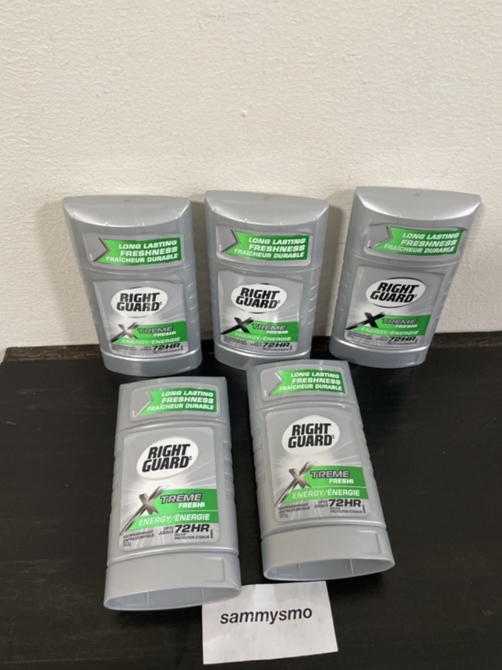 Right Guard Xtreme Fresh Energy Antiperspirant 72 Hr Odor Protection 60g x5